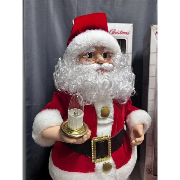 Vintage Telco Motionettes Santa and Mrs Claus Animated Lighted Figures Boxes - Picture 3 of 16